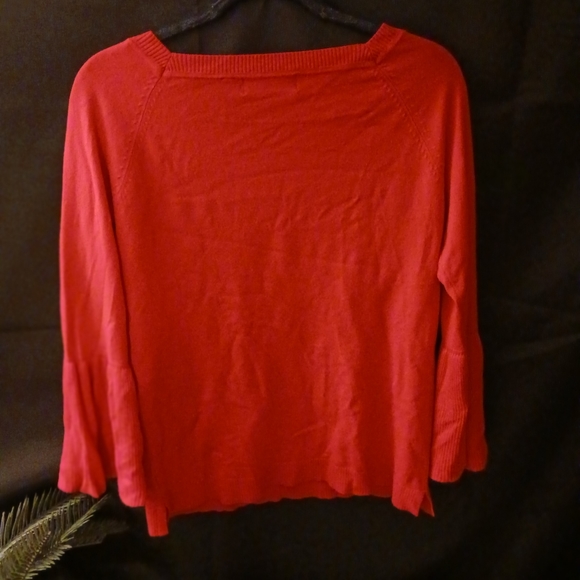 525 America Pink ruffle sleeve sweater - Picture 2 of 9